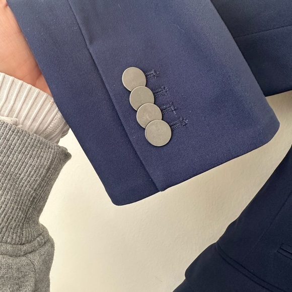 Veronica Beard Classic Dickey Jacket 6 Navy Blue - Picture 4 of 7